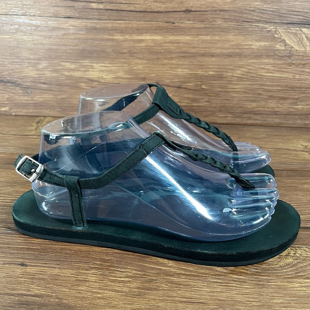 RAINBOW Black Leather Slingback‎ Sandals Women’s Size 9 (Large) Shoes